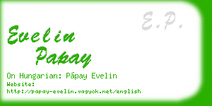 evelin papay business card